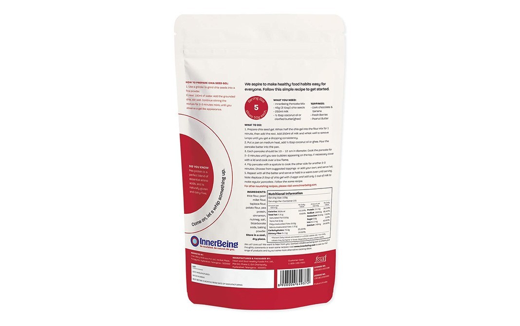 InnerBeing Millet Pancake Mix    Pack  250 grams